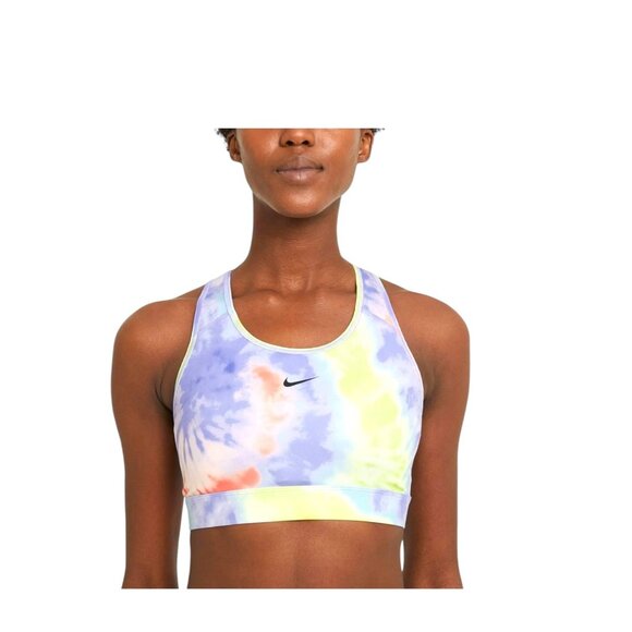 Nike Swoosh Dri-Fit Tie Dye Sports Bra Pink Size S NWT Workout Gym Athletic Cute - Picture 1 of 13